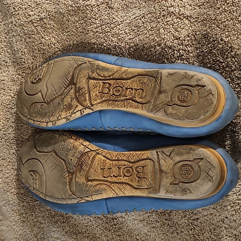 Blue Leather BORN Women's Shoes - Picture 2 of 2